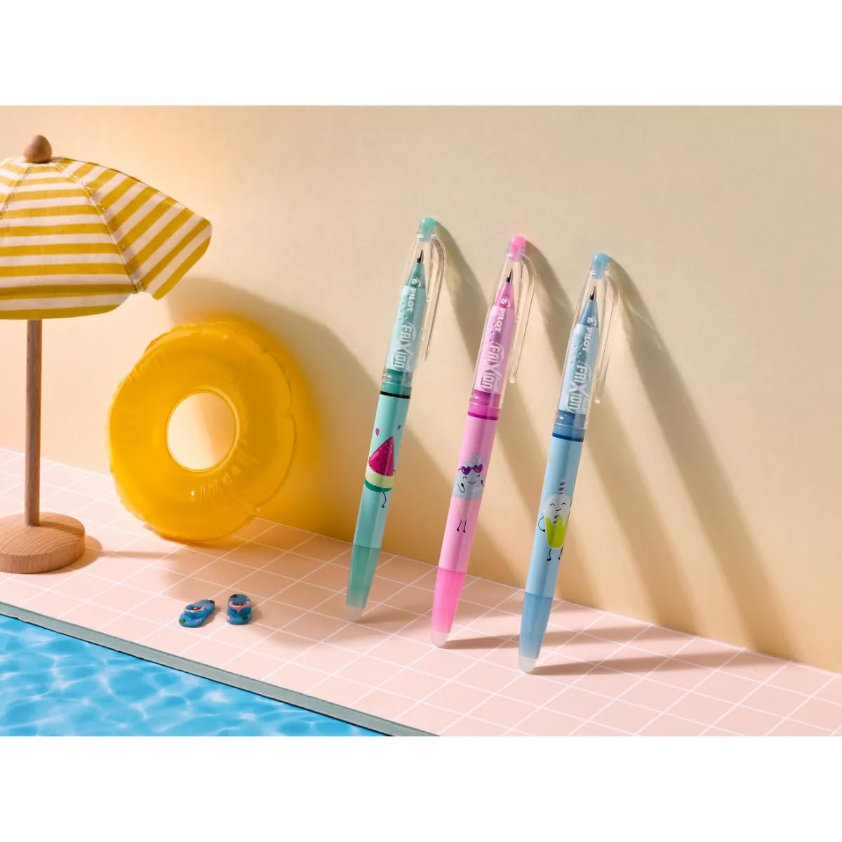 Frixion Ball Pool Party Blue Ink - Soft by PILOT – 1 Count (Pack of 1), Plastic, Blue, Model 93601