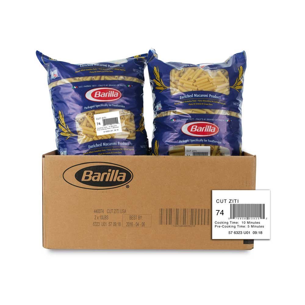 Ziti Cut Pasta by Barilla – 23 pounds, Pack of 2