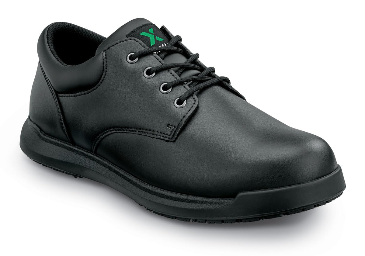 Mens Black MaxTrax Soft Toe SRO Oxford 10.0 M by SR Max – 10, Polyurethane, Black, Model Marshall II