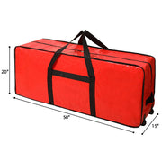 Homest Artificial Tree Storage Bag, 4.5-7 Foot Capacity, Red with Wheels