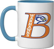 Bloomfield Warhawks Ceramic Mug, Blue/White, 11oz
