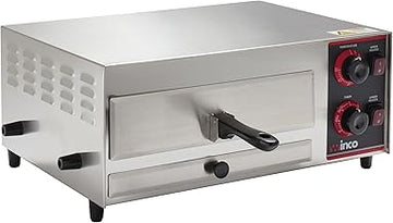 Winco Electric Commercial-Grade Pizza Oven | Dual heating elements ensure even baking, 60 minute timer with bell alert, Great for Roasting, Reheating and Foodservice