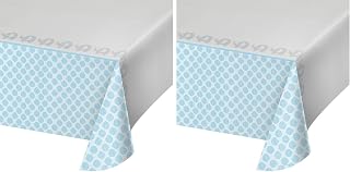 Creative Converting 316939 All Over Print Plastic Tablecover, 54 x 102, Little Peanut, Boy (Pack of 2)