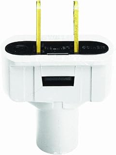 Leviton 15 Amp, 125 Volt, Non Grounding Plug, 48643-W, White