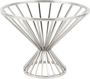 G.E.T. Enterprises IRB-101C 8.75" Round Basket with Base, 6.375" Tall, Iron Chrome Plated