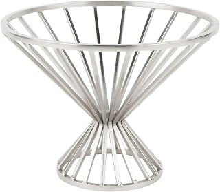 G.E.T. Enterprises IRB-101C 8.75" Round Basket with Base, 6.375" Tall, Iron Chrome Plated