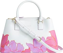 Vera Bradley Womens Emma Satchel Paradise Floral Lilac One Size
