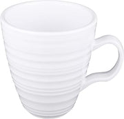 Elite Global Solutions DSM-W Swirl Mug, 4" dia. x 4 1/4" h., Melamine, White (Pack of 6)