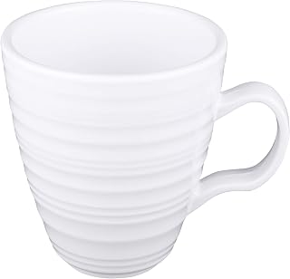 Elite Global Solutions DSM-W Swirl Mug, 4" dia. x 4 1/4" h., Melamine, White (Pack of 6)