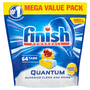 Powerball Quantum Lemon Sparkle Dishwasher by Finish – 64 Count (Pack of 1), Original, Model 5011417791158