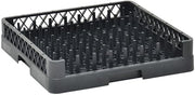 Vollrath Traex Black Plastic Tray and Plate Open End Dishwashing Rack - 19 3/4"L x 19 3/4"W x 4"H