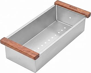 Ruvati Workstation Sink Colander 17.25 inch Stainless Steel with Wooden Handles - RVA1317
