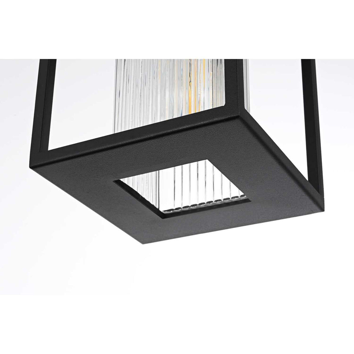 Dover One Light Outdoor Pendant Black by Lighting Design – Iron, Black, Model OD302H11BK