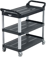 Vollrath Multi-Purpose Plastic Carts, Black, 300 Lb. Capacity, 40-1/4 X 19-7/8 X 37