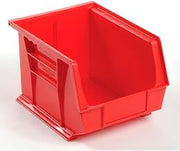 Global Industrial Bin Rack Wall Rack, 36x11x19, 8 Red Bins