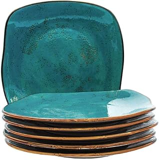Tuxton Home THGGE502-6B Artisan Dinner Plate, 11-Inch, Geode Azure Teal