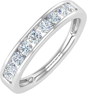1/2 Carat Channel Set Diamond Wedding Band Ring in 14K Gold
