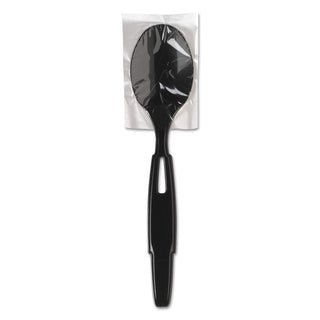 SmartStock Wrapped Heavyweight Cutlery Refill by Dixie – 6.4", Plastic, Black, Model SSWPT5