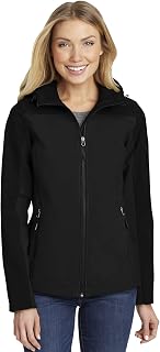 Port Authority Women's Hooded Core Soft Shell Jacket. L335, Black, M