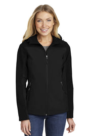 Women's Hooded Core Soft Shell Jacket. by Port Authority – Black, Model L335