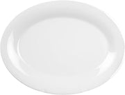 Thunder Group Color white melamine dinnerware collection 9.5 x 7.25 inch oval platter, comes in dozen