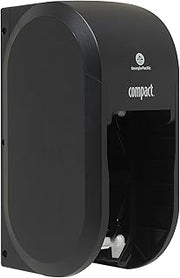 Compact 2-Roll Vertical Coreless High-Capacity Toilet Paper Dispenser by GP PRO (Georgia-Pacific), Black, 56790A, 1 Dispenser