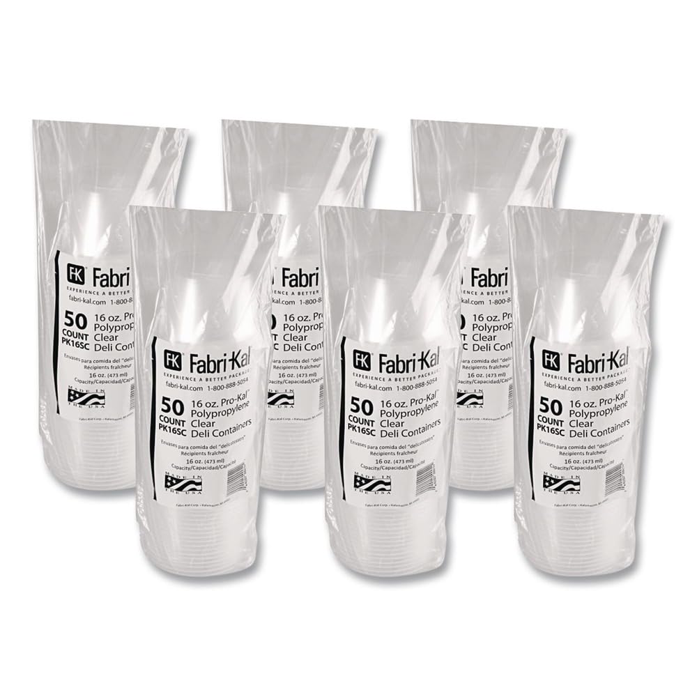 Pro-Kal 16 oz Capacity by Fabri-Kal – 500 CT, 16.0 ounces, Polypropylene, Clear, Pack of 500