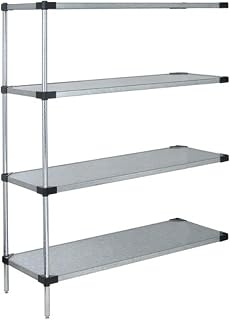 QUANTUM STORAGE SYSTEMS WRSAD4-63-2472SS Solid Shelves Add-On Kit for WRS4-63-2472SS Stainless Steel 4 Shelves 63" H x 72" W x 24" D