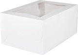 SOUTHERN CHAMPION TRAY SCT 23103 Paperboard White Lock Corner Window Bakery Box, 14" Length x 10" Width x 6-1/2" Height (Case of 100)