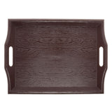 G.E.T. Mahogany SAN Plastic Serving Tray with Handles - 18" L x 14" W by G E T ENTERPRISES LLC – Plastic, Mahogany, Model RST-1815-M