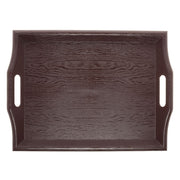 G.E.T. Mahogany SAN Plastic Serving Tray with Handles - 18" L x 14" W by G E T ENTERPRISES LLC – Plastic, Mahogany, Model RST-1815-M