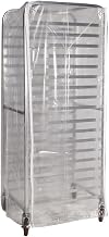 Winholt SRC-58/3Z Bun Pan Rack Cover, Heavy Duty Plastic, 3 Zippers, 23" W x 28" L x 61" H, Clear