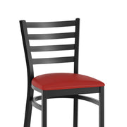 Flash Furniture Red Vinyl Seat/Black Metal Frame / Set of 1 / Traditional Barstools