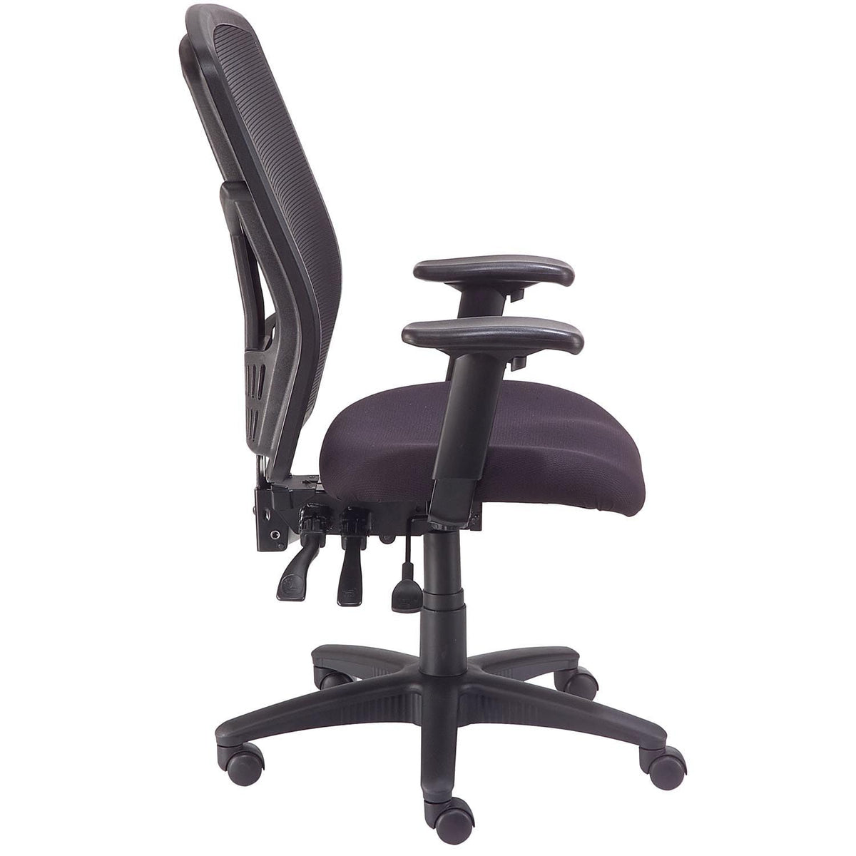 Interion Mesh Back Office Chair with High Back & by Global Industrial – 20"W x 18.5"D x 23.5"H, Black, Model A90342TMI+38L1