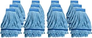 Genuine Joe GJO47538 Blue Microfiber Wet Mophead Refill (Pack of 12)