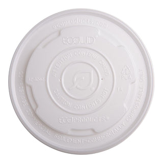 Eco-Products Compostable World Art Soup Container Lids, Case of 500, Fits 12-32oz Soup Containers, Made From CPLA Renewable P