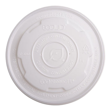 Eco-Products Compostable World Art Soup Container Lids, Case of 500, Fits 12-32oz Soup Containers, Made From CPLA Renewable P