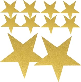 48pcs Golden Star Paper Cutouts for Bulletin Boards, Easy Use