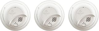 First Alert 9120B / SMI100-AC Smoke Detector, Hardwired Alarm with Battery Backup, 3-Pack