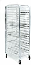 HUBERT Commercial Clear Vinyl Pan Rack Cover for Restaurants, Bakeries, Kitchens - 28 1/2" L x 24 1/2" W x 60" H