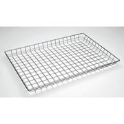 Wire Display Basket Rectangular Chrome Plated Pastry Basket Bakery Tray - 26"L x 18"W x 2"H by HUBERT – Metal, Silver