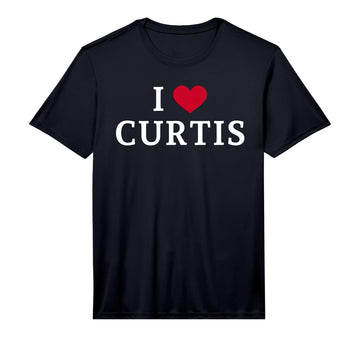 I Love Curtis by My Curtis Is The Best – Polyester, Black, Model WZN7HY75D1K