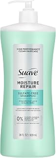 Suave Moisture Repair Shampoo, Sulfate-free, for restored moisture with every wash, safe for color treated hair, 28 oz
