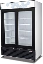 Migali C-49RS-HC Two Sliding Glass Door Merchandiser Refrigerator, 49 cu/ft, Beverage Display Cooler, LED Lights, Digital Temperature Display, Door Locks
