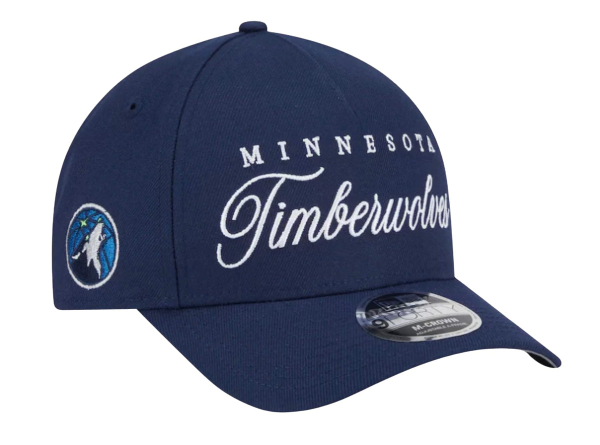 Minnesota Timberwolves 9FORTY M-Crown A-Frame Snapback Hat (US by New Era – Navy, Model 21675728