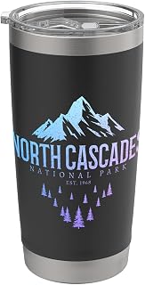North Cascades National Park Washington PNW Vintage Souvenir Stainless Steel Insulated Tumbler