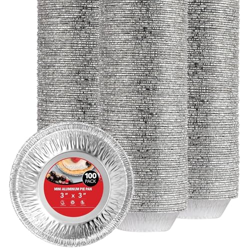 Stock Your Home 100 Pack (3 Inch) / Silver / 100 Pack Pie Pans