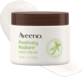 Aveeno Positively Radiant Night Cream Moisturizer, 1.7 oz