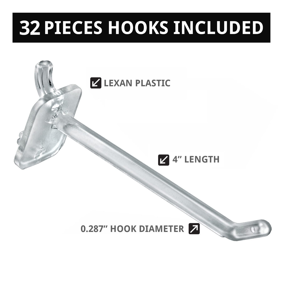 Azar Displays Pegboard + Hooks / Yellow / 14 inches (W) x 14 inches (D) x 21 inches (H) Display Racks