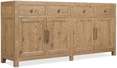 Driftwood 4-Door 4-Drawer Buffet in Light Brown Wood by Hooker Furniture